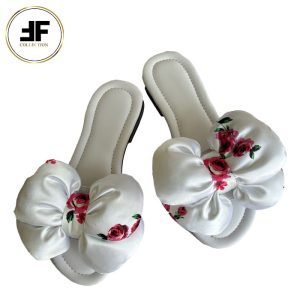 صندل طرح گلسرخی سفید