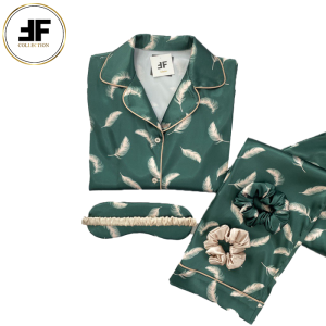 لباس خواب زنانه ست بلوز و شلوار طرح پَر