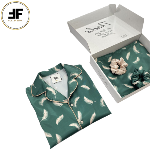 لباس خواب زنانه ست بلوز و شلوار طرح پَر