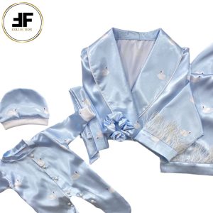 ست لباس خواب مادر و کودک طرح قوو