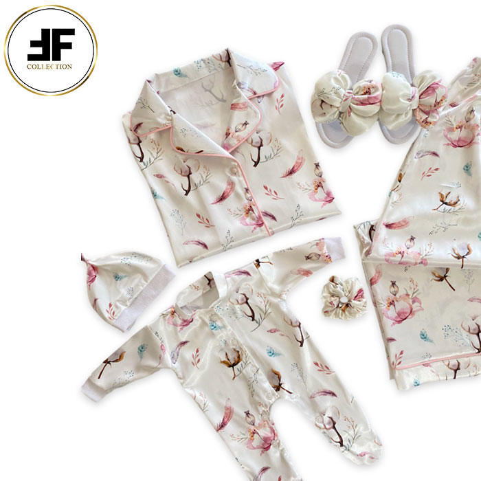 ست لباس خواب مادر و کودک طرح گل بهاری ست لباس خواب مادر و کودک طرح گل بهاری