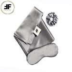 پک خواب روبالشی ساتن الیکس طرح ساده رنگ طوسی