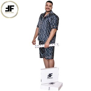 لباس خواب مردانه مدل بلوز و شلوارک طرح LV