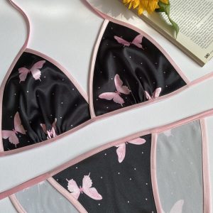 ست بیکینی طرح پروانه