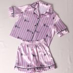 آستین کوتاه و شلوارک کودک طرح ویکتوریا سکرت لوگو دار